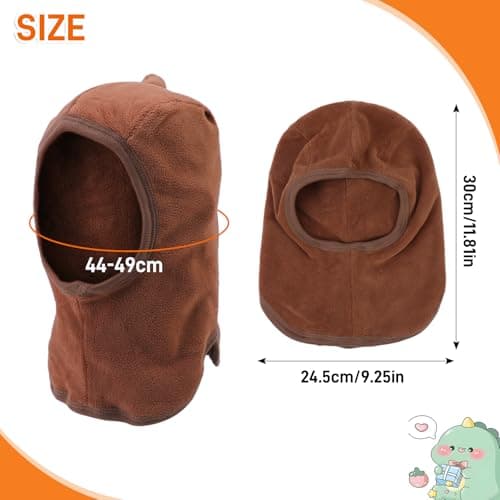 QKURT Toddler Winter Warm Balaclava, Thermal Windproof Hat Neck Warmer Warm Knit Cap Scarf Kids Winter Knitted Beanie Hat Snood Neck Warmer — view 2