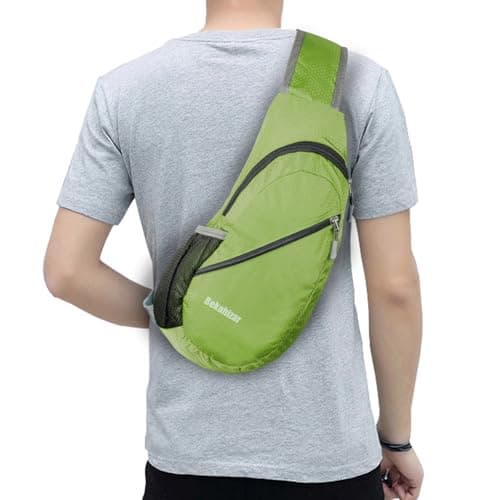 Bekahizar Sling Bag Backpack Cross Body Bag Chest Shoulder Rucksack Lightweight Multipurpose Day Packs for Men And Women Walking Cycling Hiking Camping Outdoor Sports (Olive green) — view 6