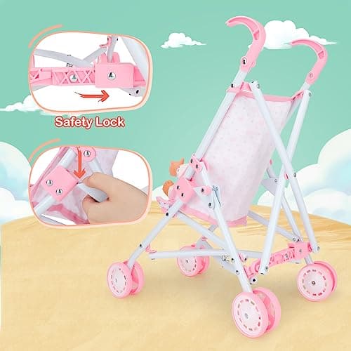 deAO Baby Doll Stroller Set with 13 inch Doll & 18Pcs Pcs (Include Doll) — view 3