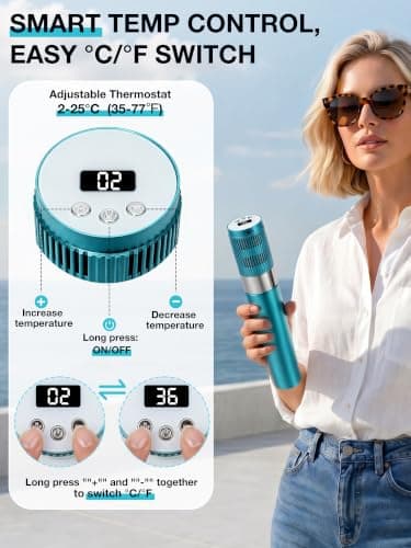 YOUSHARES Mini Electric Insulin Cooler Travel Case TSA-Approved USB Power — view 2