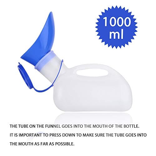 Unisex Potty Urinal for Car, Toliet Urinal for Men and Women, Bedpans Pee Bottle with a Lid and Funnel, Mobile Toilet Portable Urinal for Car, Old Man, Child and Diabetes for Camping Outdoor Travel — view 4