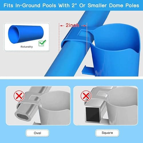 Swimming Pool Cup Holder - 4 Piece Portable Spill Proof Detachable, Drink T — view 4