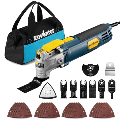 Enventor Oscillating Multi Tools, 500W 8000-16000RPM, 6 Variable Speeds
