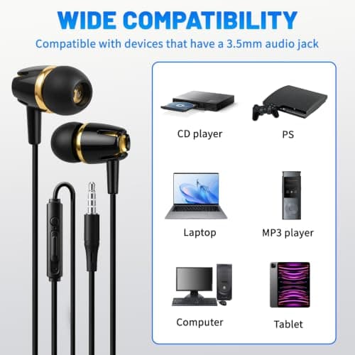 4 Pack 3.5mm Jack In Ear Wired Noise Cancelling Earphones with Microphone — view 6