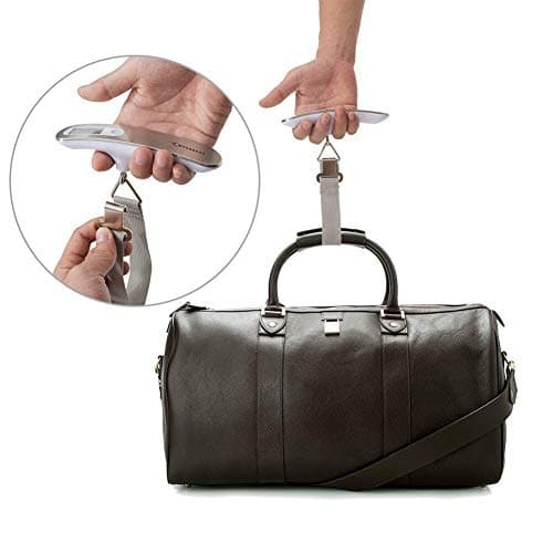 Luggage Scale portable Digital weight scale for travel suitcase weigher with tare function 110 LB/ 50KG Capacity Red — view 4