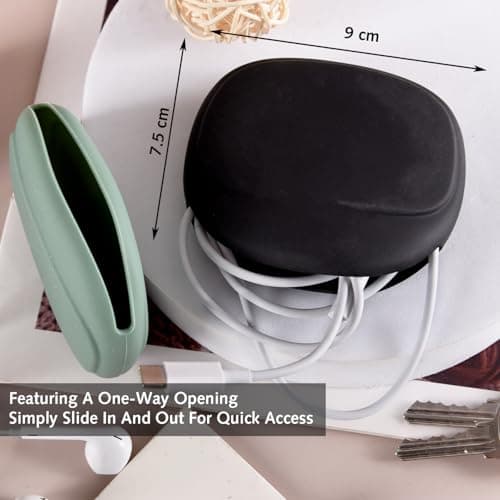 2pcs Waterproof Silicone Headphone Case, Earphones Organizer — view 4