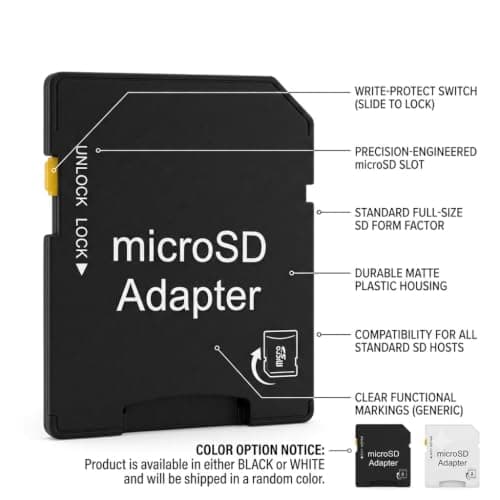 MicroSD Card Adapter – Full Size SD Converter, Write-Protect Switch — view 3