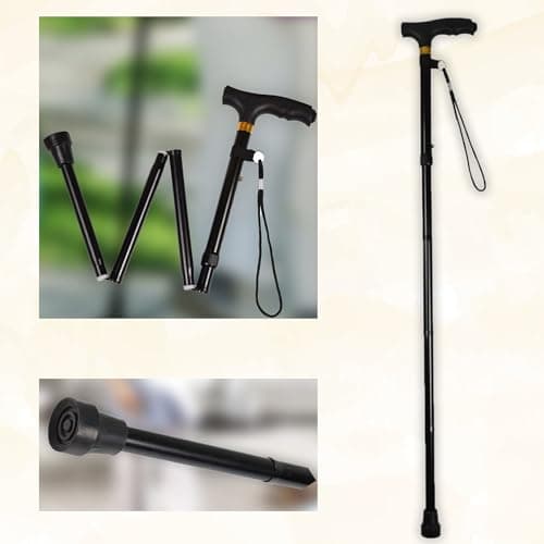 BARGAIN FACTORY Black Walking Stick For Men And Women Lightweight, Adjustable, Durable & Portable — view 6