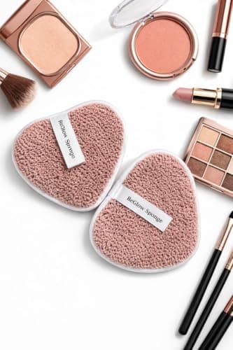 ReGlow Bamboo Makeup Remover Pads (2 Pack) – Ultra Soft, Washable, Eco-Friendly Face Cleansing Pads – Gentle on Sensitive Skin – Removes Makeup with Water – Zero-Waste Beauty (Blush Pink) — view 3