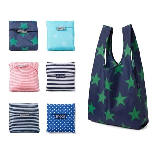 Foldable Shopping Bags, Reusable Shopping Bags Foldable(13.8 X 20 Inches)