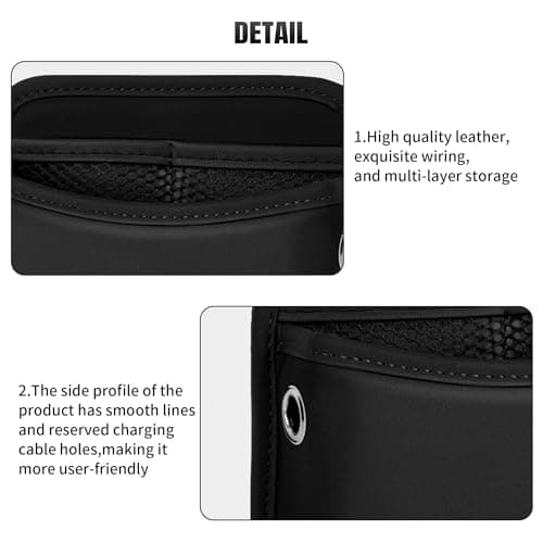 Qirc PU Leather Car Side Pocket Organiser, Universal Car Pocket Organizer — view 3