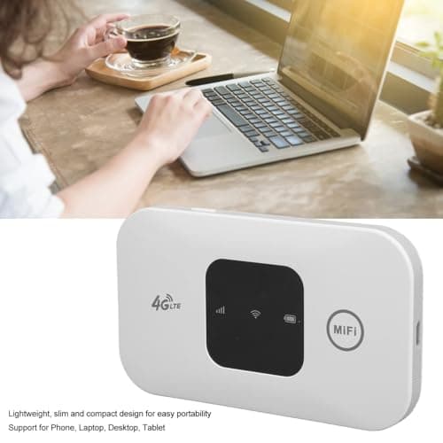 Portable WiFi Travel Router for Travel - 4G/5G Mobile WiFi Portable Hotspot Router with SIM Card Slot,Pocket-Sized MiFi Modem for Travel & Remote Work,4G LTE Mobile WiFi Hotspot for Outdoor (E) — view 4