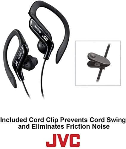 JVC HA-EB75-BN-U Sports Earphones with Adjustable Clip, Ideal for Use in the Gym or Running, Sweatproof and Anti-Splash (IPX2), 1.2 m Long Cable, 3,5 mm jack, Black — view 5