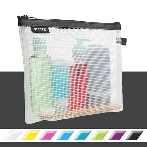 Leitz Wow Cosmetic Travel Pouch, Water Resistant, Ideal Toiletry Bag, Suitable for Travel, 24x17x3cm - Black — view 2