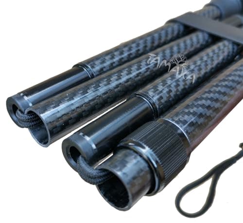 TAMAKA® Premium Carbon Fibre 4-Part Folding Adjustable Walking Stick Cane for Men, Ladies and Women with Soft Grip Handle Lightweight and Strong Trendy Stylish Compact Foldable - 33.5” to 37.5” — view 2