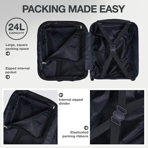 CabinMax Underseat Cabin Suitcase, Ryanair Cabin Bag 40x30x20 Hand Luggage — view 5