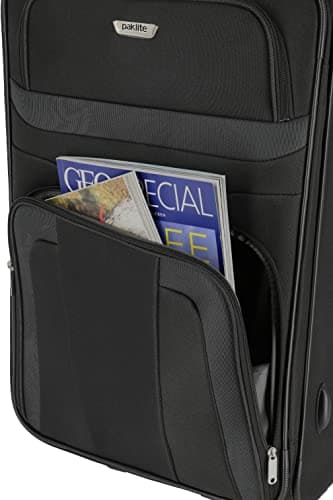paklite travel suitcase with 2 wheels, medium-sized trolley, ORLANDO, soft travel luggage bag with wheels in timeless design, 63 cm, 58 liters — view 5