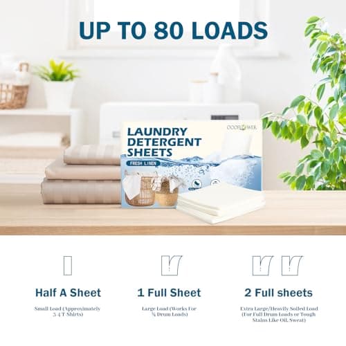 OOOFLOWER Laundry Detergent Sheets-40 Sheets — view 3