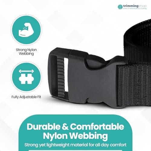 Trimming Shop Nylon Tactical Belt, Quick Release Plastic Buckle, Black — view 5