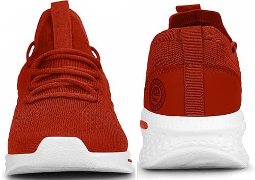 Giniros Casual Trainers Athletic Sneakers Gym Sports Shoes for Women Red 5 — view 4