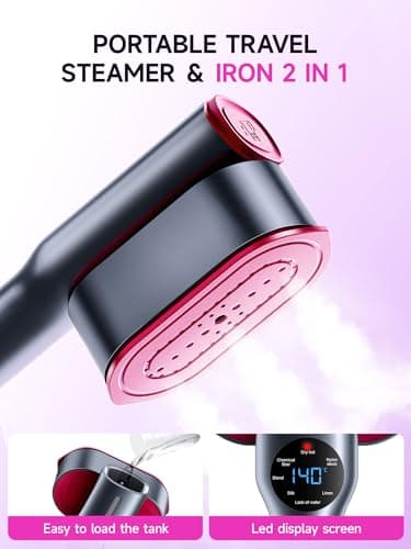 DRFLASH 2-in-1 Portable Steamer & Iron for Clothes,Handheld Garment Steamer — view 4