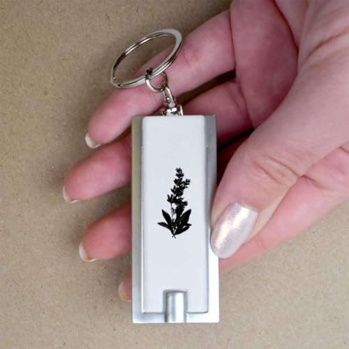 Azeeda 'Lavender Flowers' LED Keyring Torch (KT00054821) — view 3