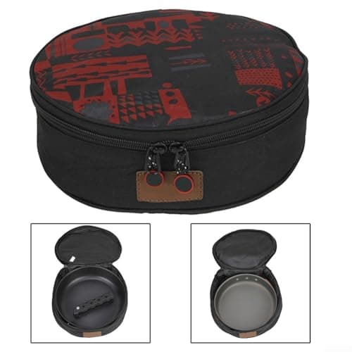 Gdfnmogo Outdoor Utensil Pouch for Camping Cookware, Portable Frying Pan Protector and Hiking Pot Holder Bag, Compact Travel Mess Kit — view 5
