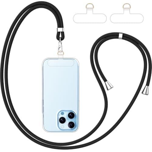 caslord Phone Lanyard with 2 Transparent Durable Patches