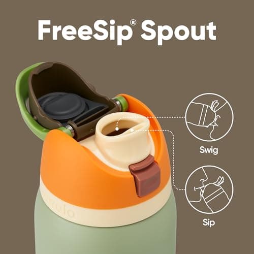 Owala FreeSip Insulated Stainless Steel Water Bottle, 945ml, Camo Cool — view 2