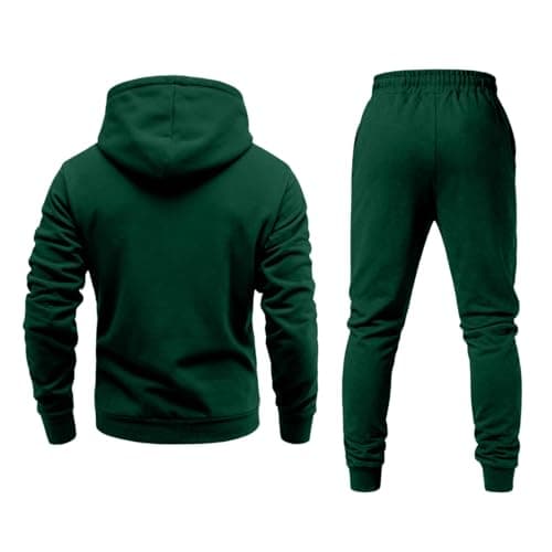 MOKBAY Men's Fashion, Jogging Activewear Winter Sweatshirt Sporty Sherpa Lined Fashion Travel Loungewear Tracksuits, Yoga Outdoor Active Slim Fit Two Piece Thermal Track Suit Tops for Men, XXL — view 2