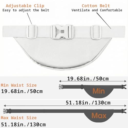 NIYA CONCEPT Ihram Belt Bag for Hajj & Umrah – Adjustable Waist Pouch with Hidden Zip Pockets, Secure Ihram Belt for Men & Kids, Money Phone Passport Safe — view 5