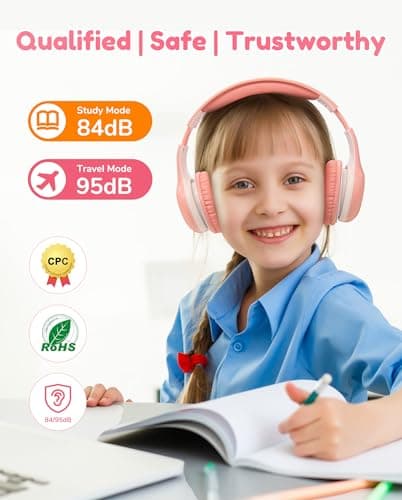 EarFun K2 Kids Headphones Wireless with Mic 45H Playtime, Volume Limit — view 3