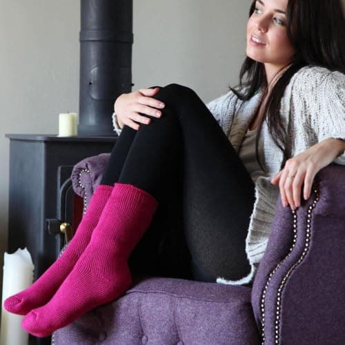 Ladies Original Thermal Heat Holder Socks, Purple, 4-8 uk, 37-42 eur — view 3