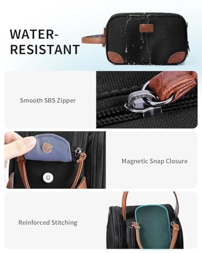 ECOHUB Toiletry Bag for Full Size Toiletries Nylon Wash Bag for Men — view 4