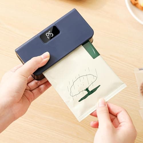 Magnetic Bag Sealing Machine - 6 Level Food Package Resealed Closer, LED Display Portable Heat, Compact Snack Storage Sealings Tool | Bag Sealing Device For Chips Sandwich Fridge Travel — view 2