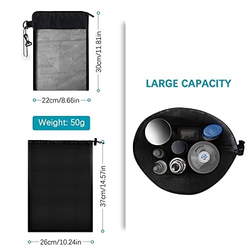 Toiletry Shower Bag for Gym, Multifunctional Waterproof Travel Wash Bag Hanging Bathroom Mesh Large Capacity with Suction Hook for Gym, Hiking, Camping — view 3