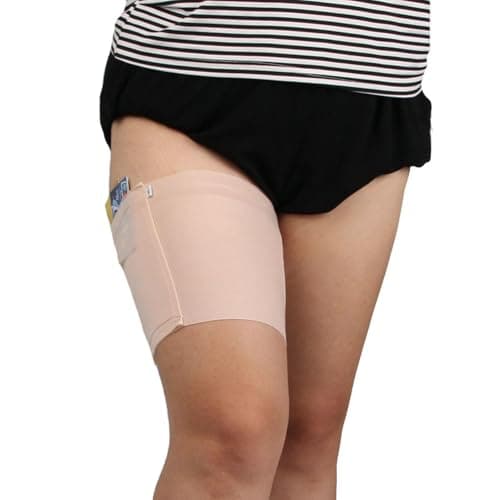 Thigh Sock Strap - 68cm Thicken Garter | Spandex Non-Slip Concealed, Hidden Thigh Wallet With Pockets For Phone Cash And Cards Breathable Security Purse For Travel Weddings And Party — view 5