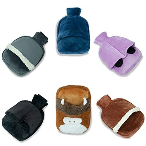 Things2KeepUWarm Purple Heated Foot Warmer Hot Water Bottle - Non Electric Soft and Cosy Fleece Feet Warmer for Women with 2L Hot Water Bottle — view 6