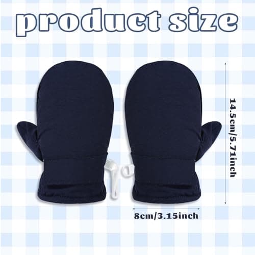 GYIOFAI Kids Winter Thermal Gloves Toddler Fleece Thick Warm Mittens,Winter Waterproof Kids Gloves,Windproof Children Gloves Ski Gloves,Toddler Gloves with Adjustable Wrist Strap for Kids age 2-4 — view 2