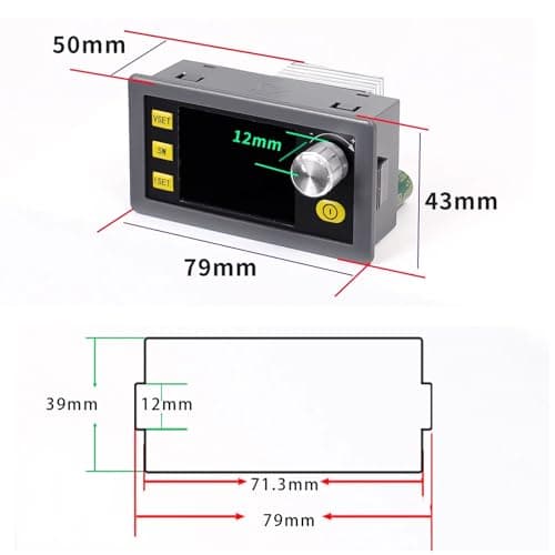 Jadeshay DC Converter,DC 6-36V to 0-36V 120W 6A Step-Up/Step-Down Converter Power Supply Module Programmable Buck Boost Converter voltage Stabilized Regulator with Color LCD Display — view 6