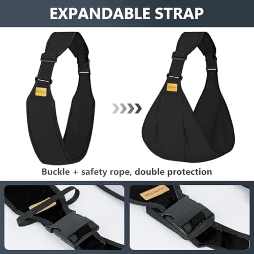 AOOWU Baby Carrier, Toddler Carrier Side, Baby Sling Carrier, Baby Wrap Carrier with Adjustable Shoulder Straps, Child Sling Baby Side with Shoulder Strap, Baby Sling for Newborns to Toddlers — view 3