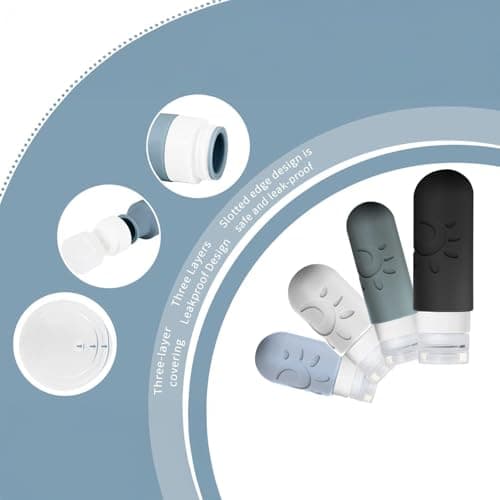Ijksbehjf Stylish Refillable Silicone Bathroom Set Business Travel Essential Storage Bottles for Fitness Enthusiasts and Travelers Family Bathroom Set — view 4