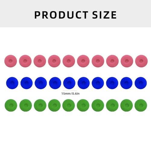 Hangsu 30Pcs Soft Headsets Cotton Covers Earpad for Antislip Flexible Headphone Earphone Cotton Filter 15mm Sponge Ear Cushion Wireless Earbud Protectors — view 3