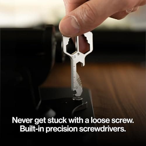 KeySmart Multitool Pro - 18-in-1 Multifunction Key Shaped Tool Pocket Multi-Tool Key Chain Bottle Opener Keychain, Key Multitool Keychain for Men Gift, EDC Gear Keychain, Stainless Steel, 1 Pack — view 4