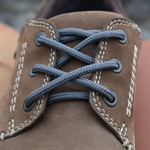 VSUDO 130 cm Round Dark Grey Boot Laces, Grey Trainer Laces, 1 Pair — view 3