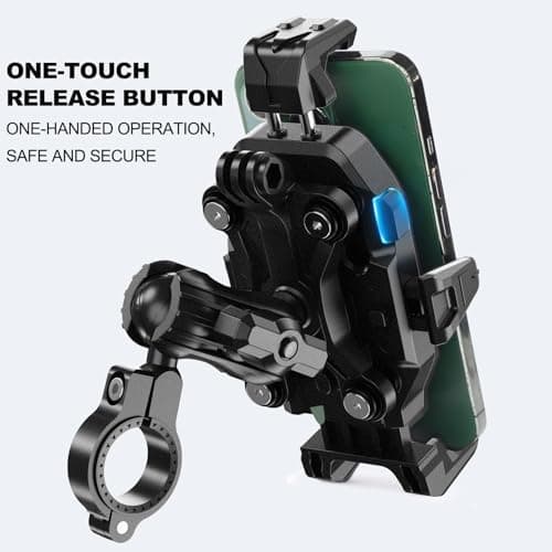 iMESTOU Anti-Vibration Motorcycle Phone Mount with Two 1"/25mm Ball Heads — view 2