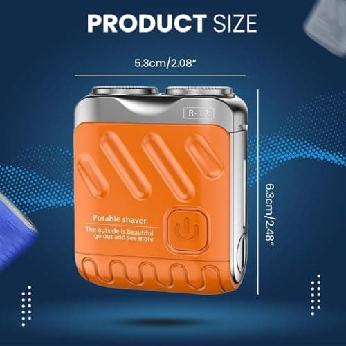 Ackygetrich Mini Electric Shaver for Men, Portable Travel Razor with Luggage Design, Rechargeable Cordless Beard Shaver, Waterproof Foil Shaver for Face Hair Grooming (Black) — view 6