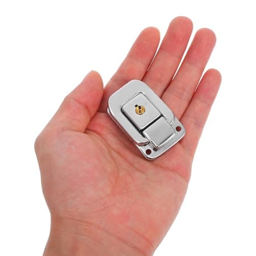 Small Toggle Latch Suitcase Lock Hasp with Keyed Metal Buckle — view 3