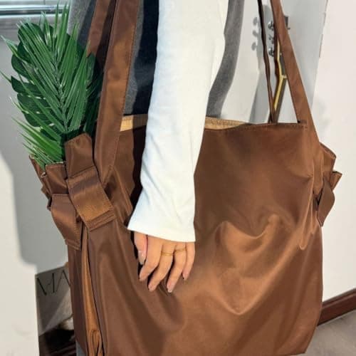 Camping Storage Bag, Outdoor Equipment Bag, Car Trunk Organizer, Foldable Camping Bag, Hiking Gear Storage(Brown) — view 6