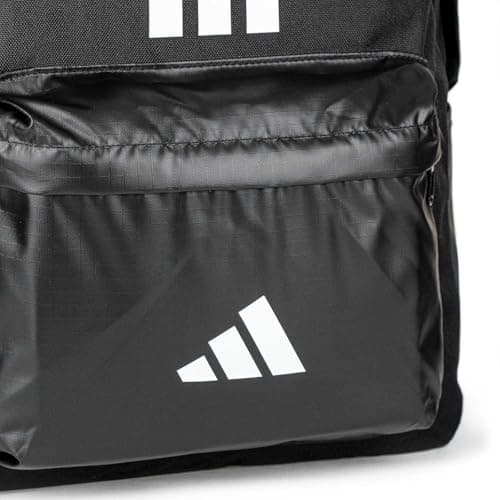 adidas Unisex Classic Three Stripes Back To School Backpack, Black/White, One Size — view 6